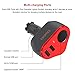 Car Charger, QWOO Quick Charge 3.0 Dual USB Ports + 1-Socket Cigarette Lighter Splitter 4.8A 40W USB Car Charger with Smart-Adaptive Rapid Charging for iPhone, iPad, Samsung, Dash Cam, GPS and More
