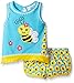 Rare Editions Girls' Little Bumblebee Short Set, Turquoise/Yellow, 4