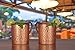 Premium Moscow Mule Copper Unlined Gift Pack Mug, 100 % Pure Solid Copper (16-Ounce, Hammered, Set of 2)