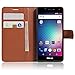 BLU Advance 4.0 L2 case, KuGi BLU Advance 4.0 L2 case - BW style ultra-thin PU Leather Case for BLU Advance 4.0 L2 smartphone. (Gold)
