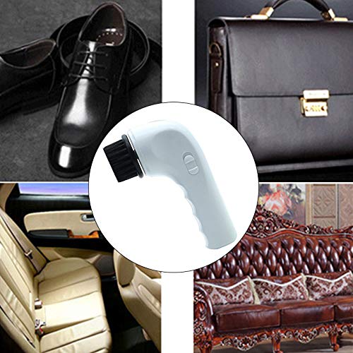 IXAER Electric Shoe Polisher Machine, Mini Handheld Electric Shoe Brush Shoe Shine USB Rechargeable Electric Portable Dust Cleaner Leather Care Kit for Shoes, Bags