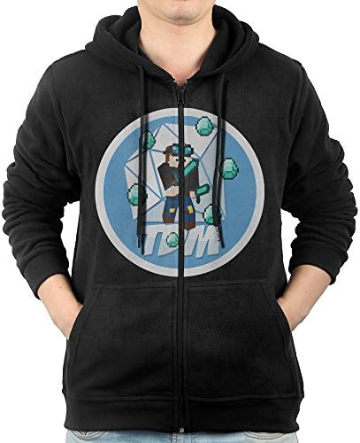 Dkoignd Casual Mens YouTuber Funny Diamond DanTDM Full-Zip Sweatshirt Hoodie Jacket Medium