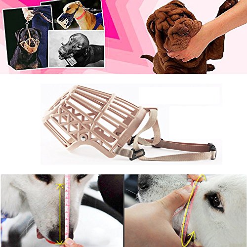 Dog Muzzle, Dog Mouth Cover Adjustable Nylon Strap Anti Bite Pet Muzzle Dogs Training Safety Covers Basket Masks