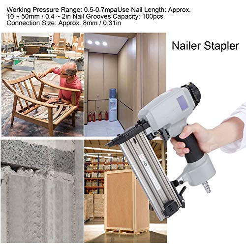 Pneumatischer Brad Nailer, Schneller Nagelhefter Ergonomische Und Leichte Nagelpistole, Air Nailer Hefter füR Die… – Bild 3