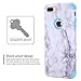 iPhone 7 Plus Case, iPhone 8 Plus Case, KAMII White Marble Stone Pattern Shockproof 2in1 Dual Layer TPU Bumper Hard PC Hybrid Defender Armor Case Cover for Apple iPhone 7 Plus /8 Plus (Blue)