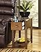 Signature Design by Ashley Breegin New Traditional Chair Side End Table, Brown with Faux Marble Top