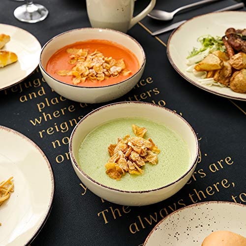 vancasso Kombiservice Set, Navia Geschirrset aus Steingut, 32 teilig Tafelservice, Vintage Aussehen, Natur Design, beige… – Bild 5