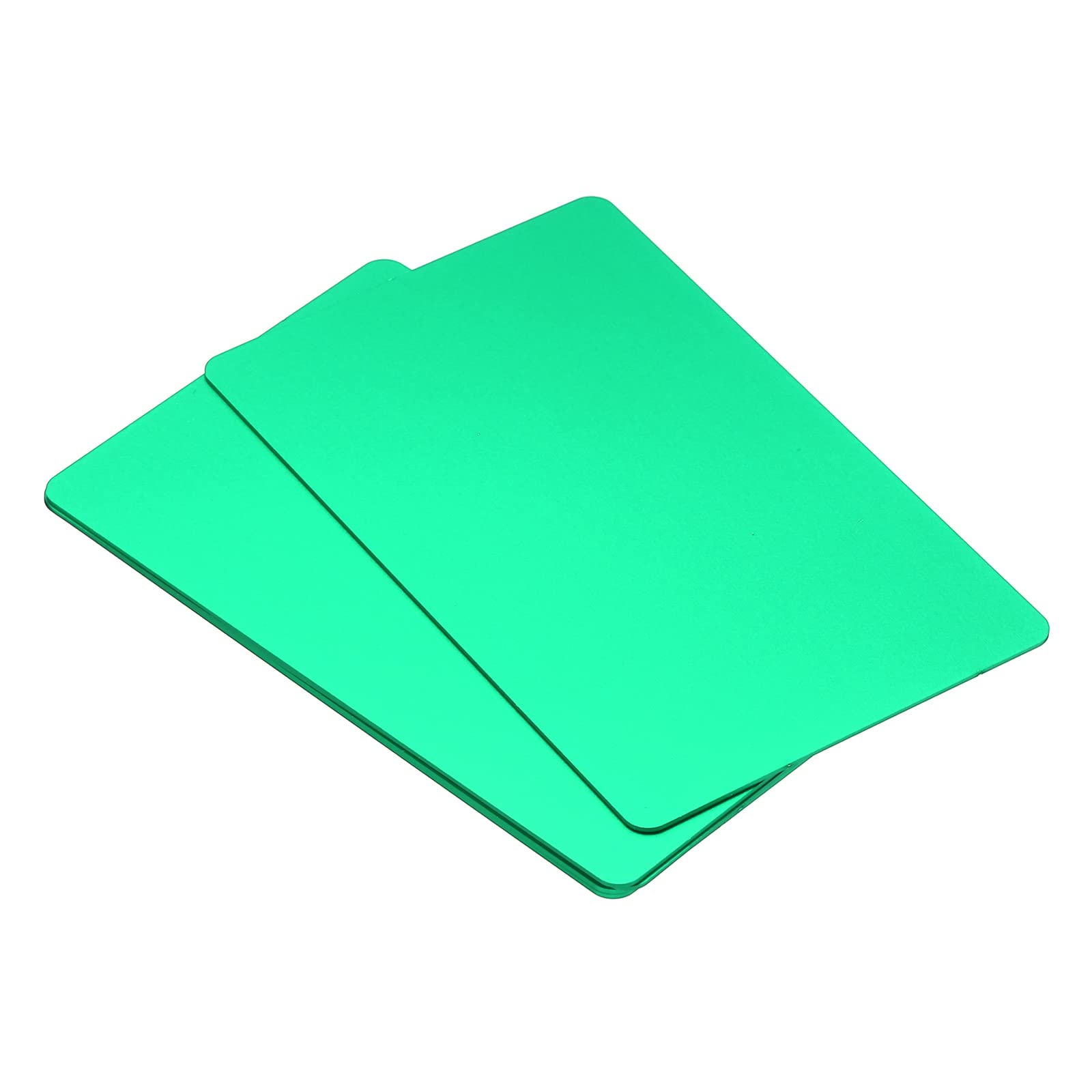 PATIKIL 0.8mm Metal Business Cards, 5 Pack Blank Name Card Laser Engraving Anodized Aluminum for DIY Gift Cards, Green