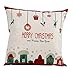 Gillberry Vintage Christmas Santa Claus Sofa Bed Home Decor Pillow Case Cushion Cover (A)