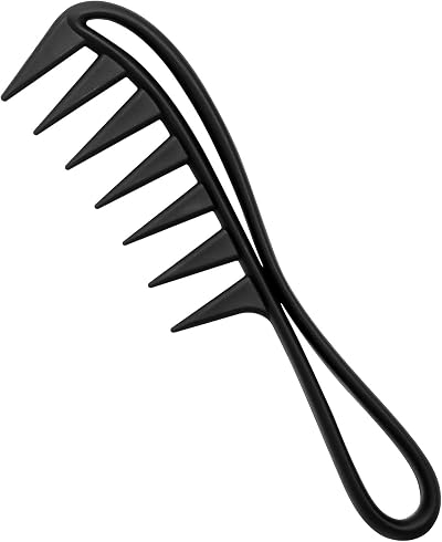 Sularpek Wide Tooth Shark Comb for Wet Long Hair Black