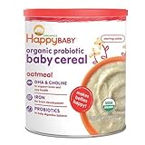 Happy Baby Organic Probiotic Baby Cereal: Oatmeal 7 oz (pack of 2)
