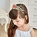 Vinjewelry Princess Gold Tiara Crown with Red Teardrop Crystal for Kids Costume