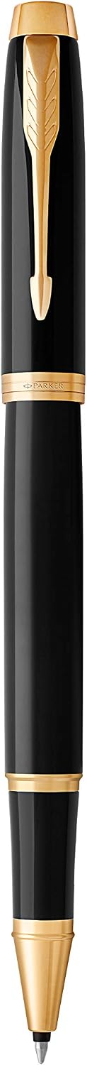 Parker IM Rollerball Pen, Black Lacquer with Gold Trim - Image 4