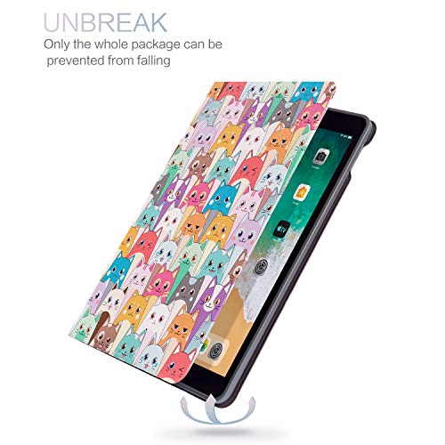 Ipad 7Th Generation Case Lalumix Lovely Cat Ipad 10.2 Case 2019 Smart Shell Stand Cover Soft TPU Hard Back Protector with Auto Wake/Sleep for Tablet Case
