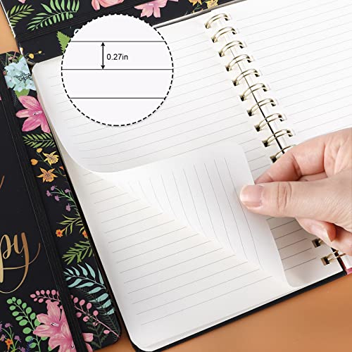 LABUK 3 Pack A5 Ruled Spiral Notebook/Journals Hardcover Lined