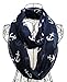 NYfashion101 Women's Nautical Marine Anchor Print Infinity Scarf Cowl