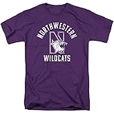 Northwestern University Official Wildcats Logo Unisex Adult T-Shirt, Purple, X-Large