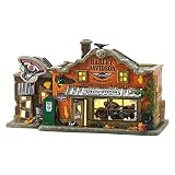 Department 56 Halloween Village Harley Davidson's Last Chance Garage 4051011 New