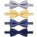 AUSKY 4 Packs Adjustable Pre-tied Bow Tie for Infant Baby Boys Toddler Child Kids in Different color