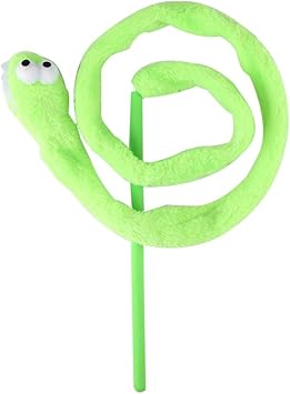 Amazon 猫じゃらし 噛むおもちゃ 猫おもちゃ かわいい ヘビの形 ペット玩具 犬猫 運動不足解消 猫遊び ペット用品 グリーン Garosa 猫じゃらし 羽のおもちゃ 通販