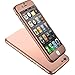 doopootoo New Hybrid Tempered Glass with Acrylic Hard Case Cover for iPhone 6s Plus (Rose Gold -1)