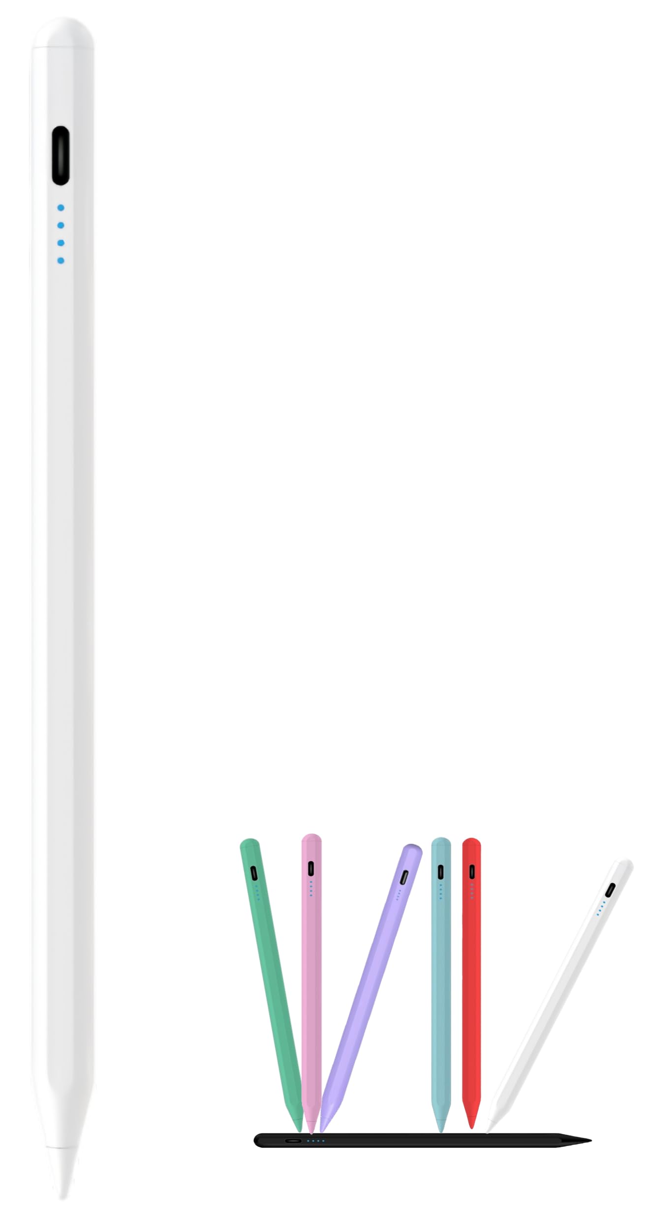 Stylus Pen for Samsung Galaxy Tab A11/A11+/A9/A9+/A8/A7 Lite, Magnetic Capacitive Pen with Fast Charging & 8H Long Battery, Universal for iPad iPhone Android Touch Screens,White