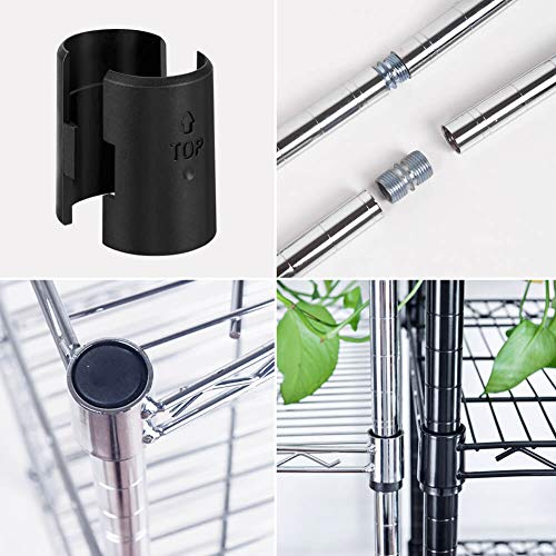 image for Cridoz 38 Pairs 76 Pack Wire Shelving Shelf Lock Clips Shelving Split 