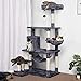 Yaheetech 63.5in Multi-Level Cat Tree Tower Condo with Scratching Posts, Platform & Hammock, Cat Activity Center Play Furniture for Kittens, Cats, and Pets