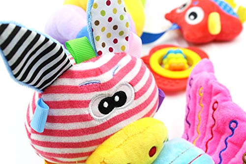 Aimeio Kids Baby Spiral Bed Stroller Toy Plush Giraffe Rattle Toy Baby Car Seat Hanging Mobile Toys Activity Center