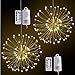 Fairy Firework String Lights Wire Lights,120 LED DIY 8 Modes Dimmable Lights with Remote Control, Waterproof Decorative Hanging Starburst Lights for Christmas, Home, Patio, Indoor Outdoor Decoration
