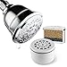 AquaCare By HotelSpa Filtered Shower Head Large 4 Inch Chrome Face 6 Setting Showerhead with Enriched KDF Shower Filter Cartridge Inside. Enjoy Spa Luxury PLUS Better Shower Water!