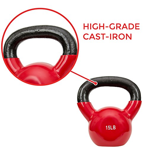 15-Pound Vinyl Coated Kettlebell - Image 4