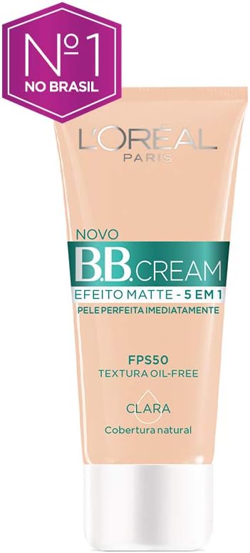 Base Bb Cream L'Oréal Paris Efeito Matte 5 em 1 Fps 50 30G - Clara, L'Oréal Paris