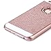 ARSUE iPhone 7 Plus Case, (TM) Luxury Hybrid Beauty Crystal Rhinestone with Gold Sparkle Glitter PC Hard Protective Diamond Case Cover for iPhone 7 Plus [5.5inch] (Rose Gold)