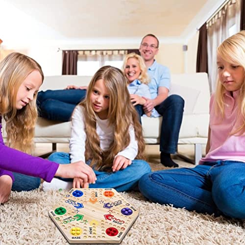 Wooden Board Game, Original Marble Game Board Game Double Sided Painted