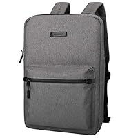 Ultra-Thin Laptop Backpack,Cartinoe Canvas Lightweight Backpack,Water Resistant College School Computer Bag for Women Men for Travel,Business,Student Daypack Fits 13 14 15 inch Laptop & Notebook,Gray