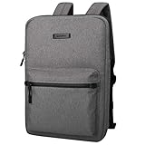 Ultra-Thin Laptop Backpack, Cartinoe Canvas Lightweight Backpack, Water Resistant College School Student Daypack for Teens Boys Girls Computer Carrying Sleeve Bag fits 13 14 15 inch Macbook, Gray