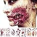 10 Sheets Halloween Scars Tattoos Stickers Temporary Tattoos for Temporary Prop Zombies Cosplay and Makeup Waterproof Sweatproof Terror Wound Injury Scar Blood Fake Tattoo