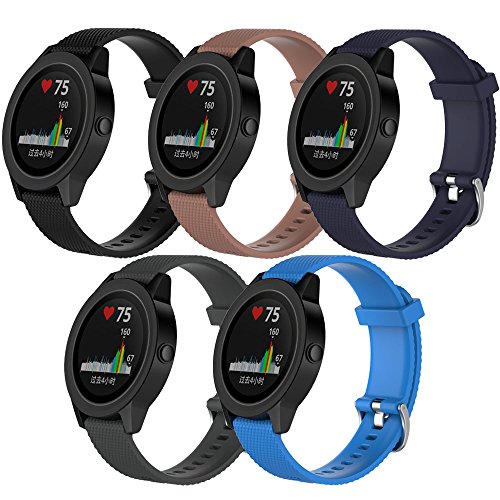 QGHXO Band for Garmin VivoActive 3, Soft Silicone Replacement Watch Band for Garmin VivoActive 3 / Garmin VivoMove/Garmin VivoMove HR (No Tracker, Replacement Bands Only) (5PCS Bands-Boy, Small) QGHXO Band for Garmin VivoActive 3, Soft Silicone Replacement Watch Band for Garmin VivoActive 3 / Garmin VivoMove/Garmin VivoMove HR (No Tracker, Replacement Bands Only) (5PCS Bands-Boy, Small)