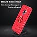 Galaxy S9 Plus Case, Elegant Choise Hybrid Slim Durable Soft 360 Degree Rotating Ring Kickstand Protective Case with Magnetic Case Cover for Samsung Galaxy S9 Plus (Red)