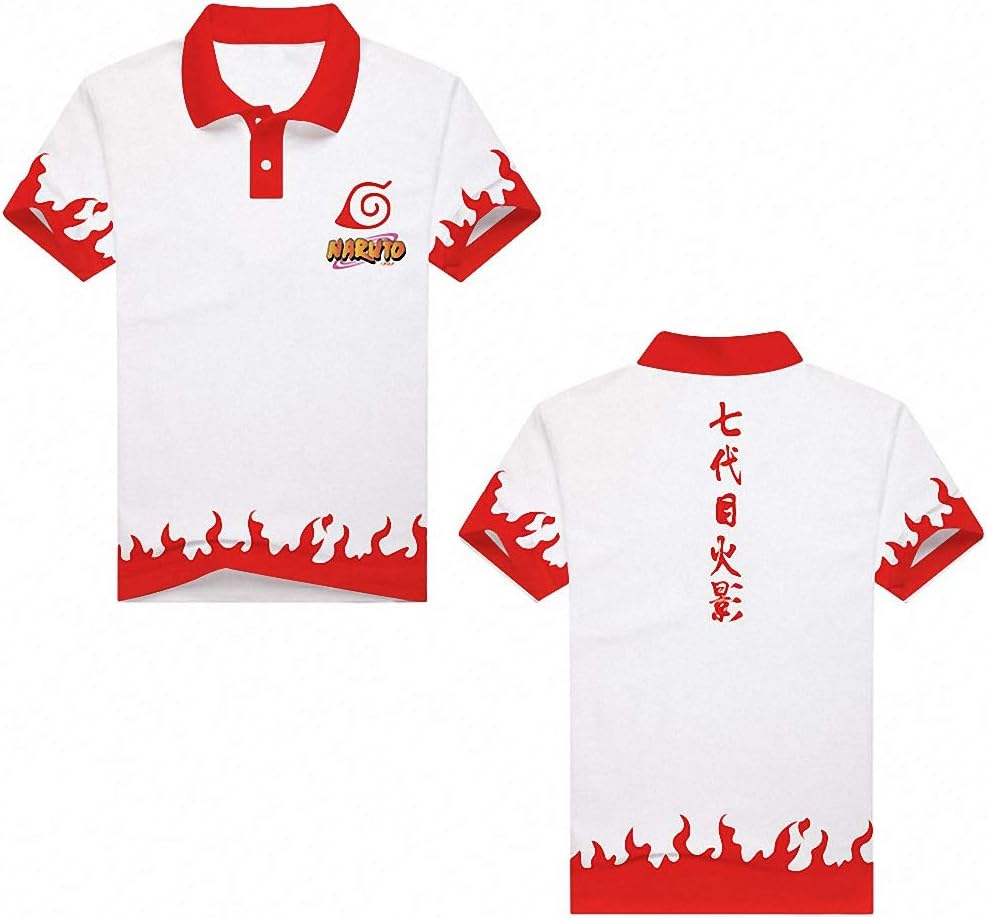 LiYuMeiFuShi Unisex 3D Printed Anime Uzumaki Naruto & Uchiha Itachi & Uchiha Sasuke Polo Shirts (4 Colors)