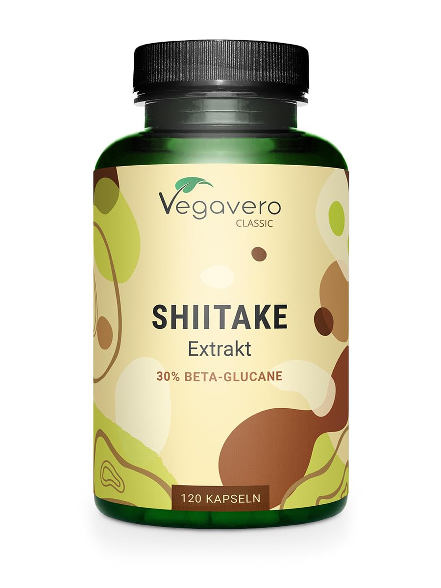 Vegavero Shiitake Mushroom | 22,500 mg from 15:1 Extract | 40% Polysaccharides & 30% Beta-glucans | Highly Dosed | NO Additives | Vegan