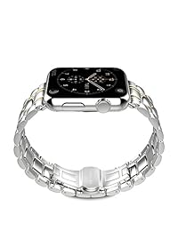 Para Apple iWatch Band 38 42 mm, Rosa Schleife Apple Watch Band correa pulsera de acero inoxidable con cierre Classic Buckle muñeca correa de reloj de pulsera de metal para Apple Watch Sport & Edition, 38mm