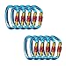 25KN Rock Climbing Carabiner , D-shaped Hot-forged Magnalium Locking Climbing Hook Holds 5511lbs with Screwgate Clip Climber Hiking Karabiner Outdoor Sport Tools CE Certified (Blue, 10 pack)
