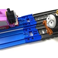 TrainLab Adapters Compatible with Trackmaster (2014+) and Plarail Train Tracks (2pc) (Blue)