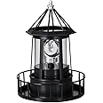 Cabilock LED Rotating Lighthouse Solar Beacon Tower Lamp Water Resistant Lighthouse Light Ornament for Garden Yard Outdoor Decor