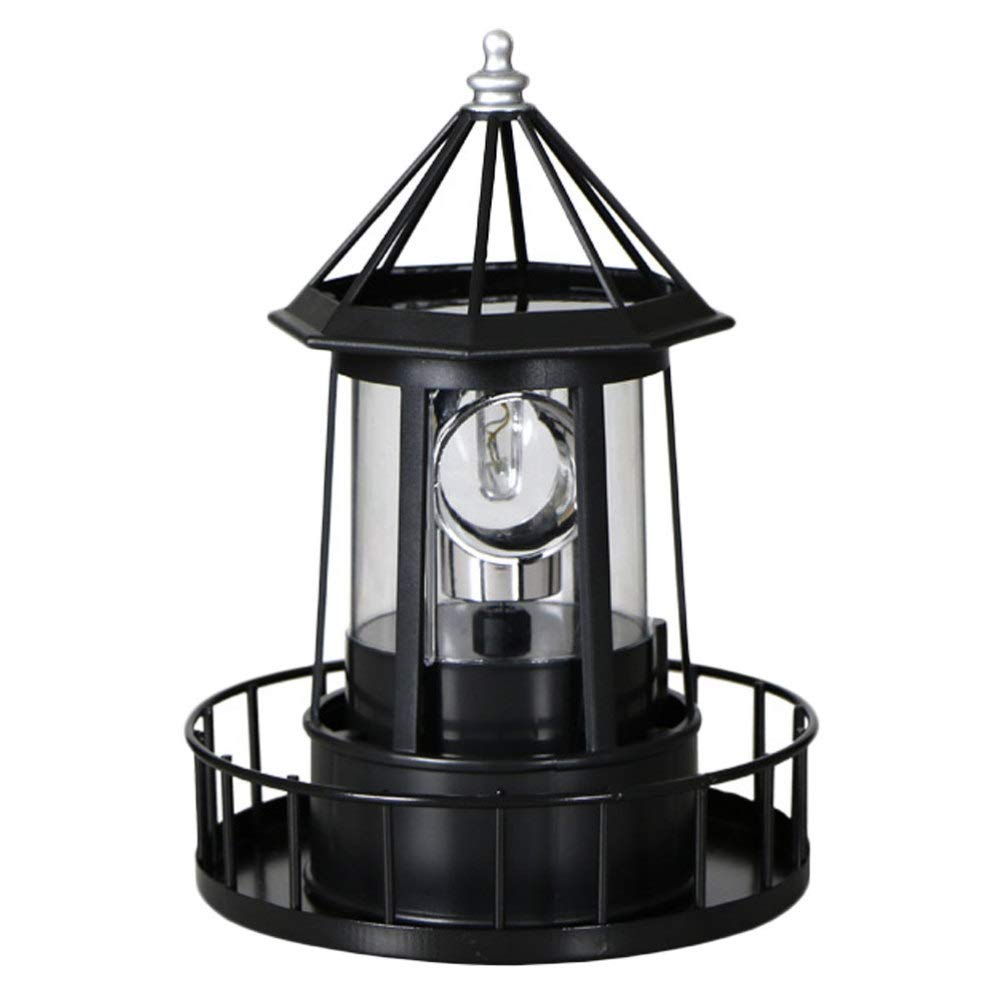 Photo 1 of ***FOR PARTS ONLY/ NON-FUNCTIONAL*** Cabilock Solar Lighthouse Rotating Outdoor Beacon Light 8.3 Inch Waterproof Landscape Lighting for Garden Patio Yard Decor