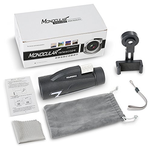 Monocular Telescope, Youngdo Monocular Scope 16X50 High Power for Adults Compact, with Smartphone Photography Adapter and Holder, Waterproof BAK4 Prism FMC Lens for Bird Watching Hunting Travelling - Thumbnail 6