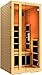 JNH Lifestyles Joyous 1 Person Low EMF Far Infrared Sauna in Canadian Hemlock Wood