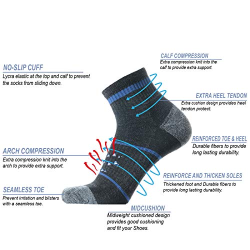 SOLAX 72 Men's Merino Wool Hiking Socks, Outdoor Trail ,Trekking